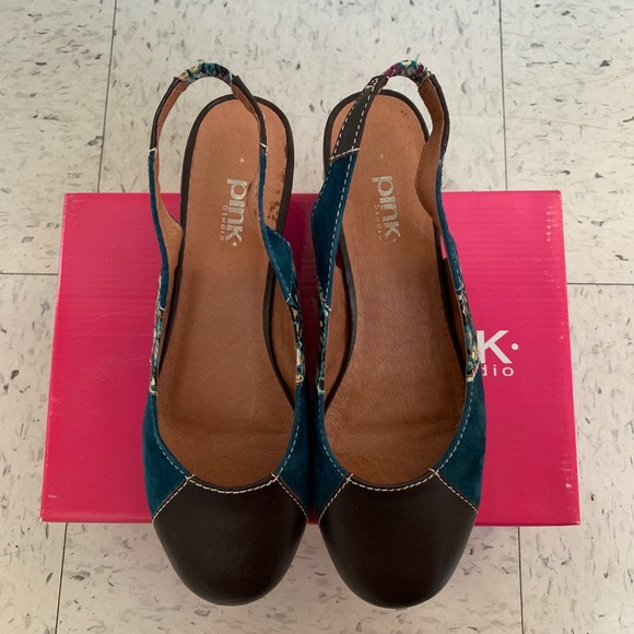 Anthropologie Pink Studio 70’s Inspired Sling-Back - Picture 2 of 8